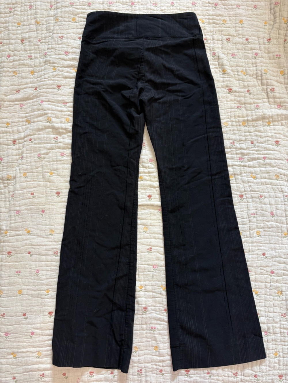 le château Black Pinstripe Wide-Leg Trousers - Picture 5 of 7